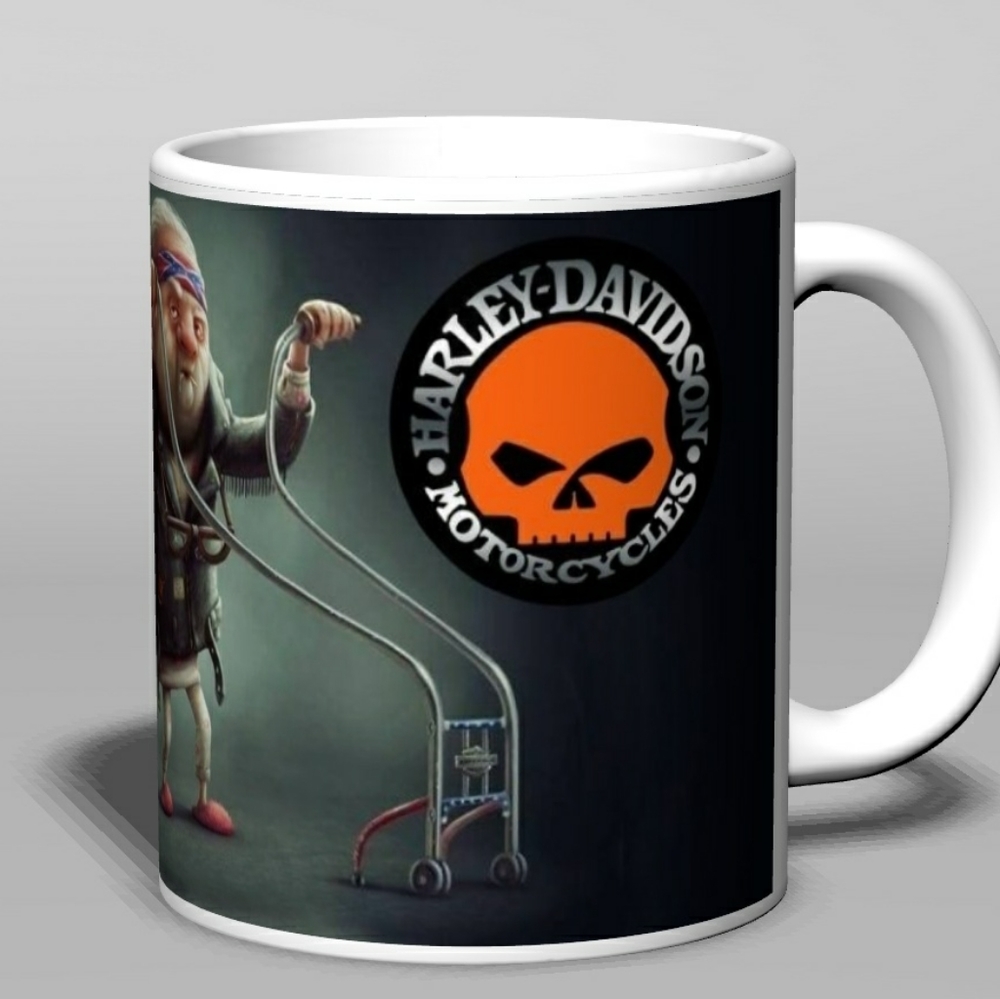 COPY - Harley Davidson old biker coffee cup mug